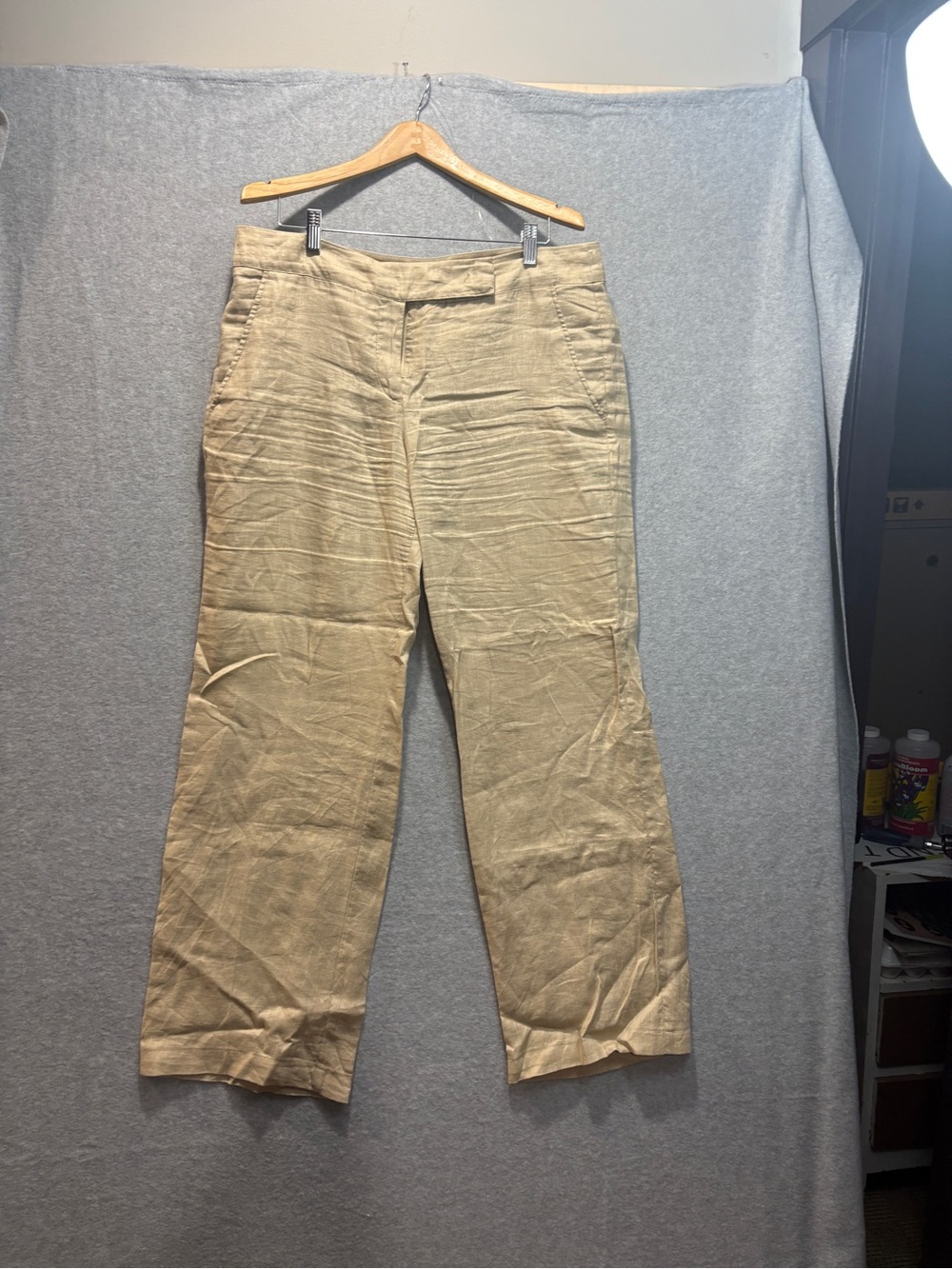 United Colors Of Benetton Beige Linen-Blend Chinos